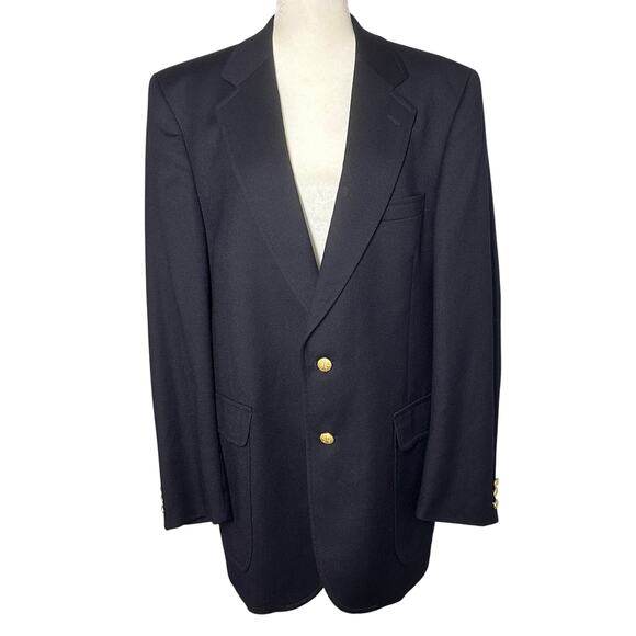 Vintage English Manor 100% Wool Men’s Blazer/ Sports Coat Navy 42 Long EUC
